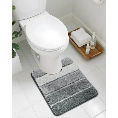 20x24 Grey Ombre U Shaped Bathroom Rug