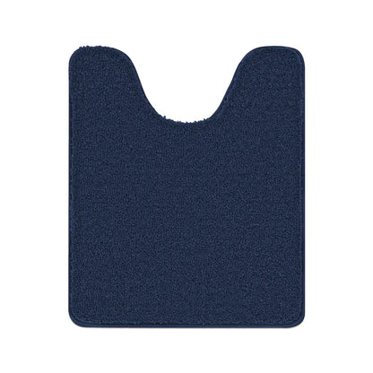 Navy blue bath mat on a white background