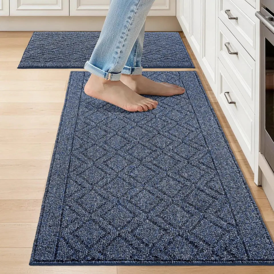 Wave Geometric Kitchen Mat