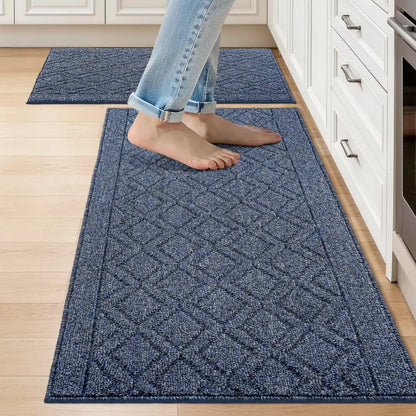 Wave Geometric Kitchen Mat
