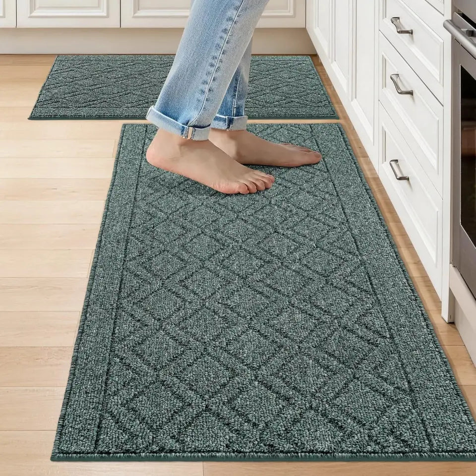 Wave Geometric Kitchen Mat