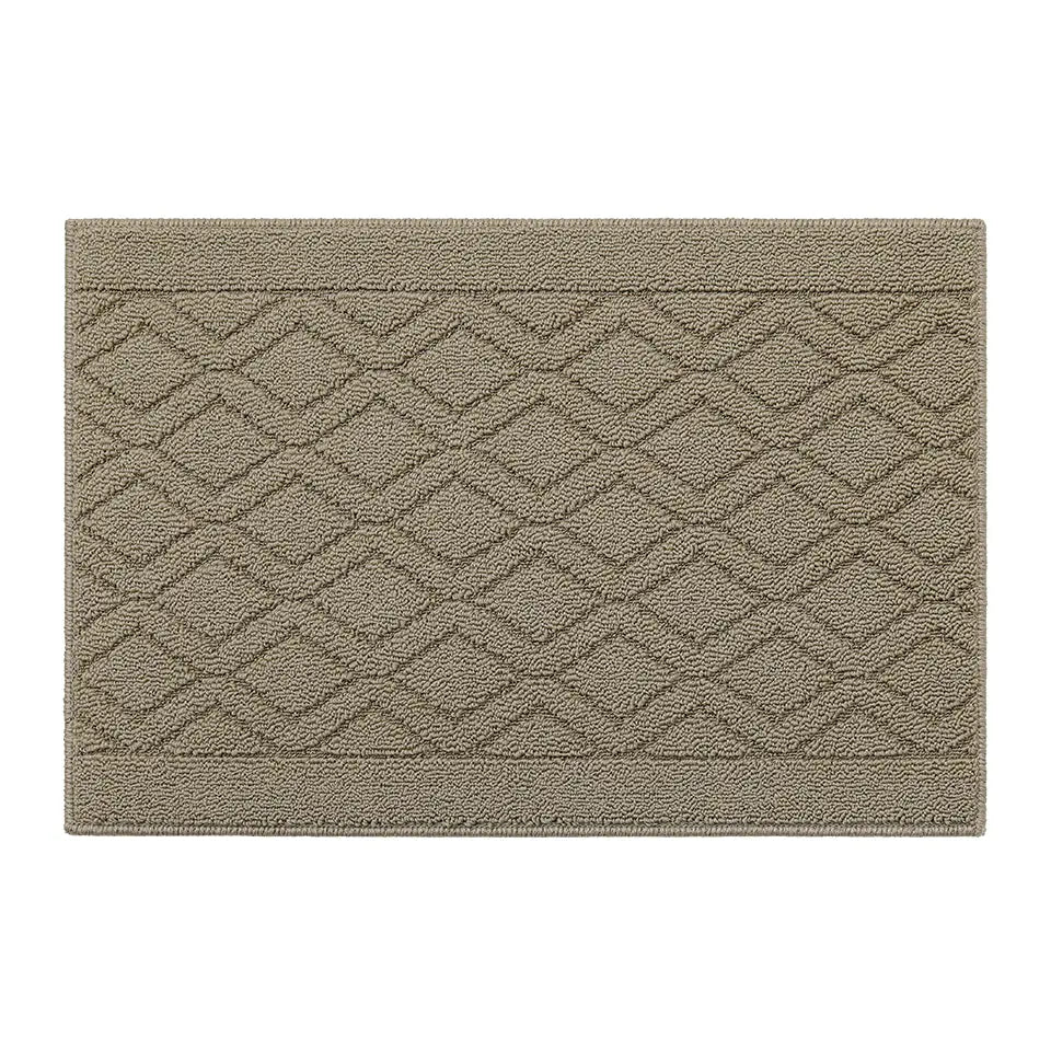 20x30 Beige Wave Geometric Kitchen Mat