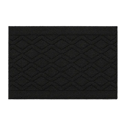 20x30 Black Wave Geometric Kitchen Mat
