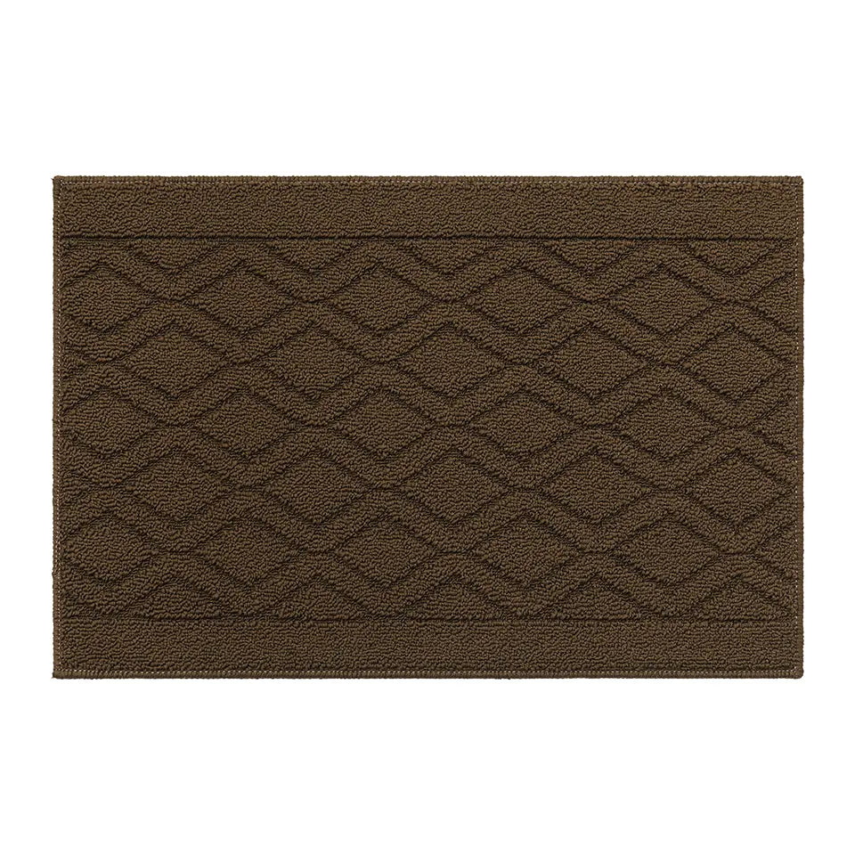 20x30 Brown Wave Geometric Kitchen Mat