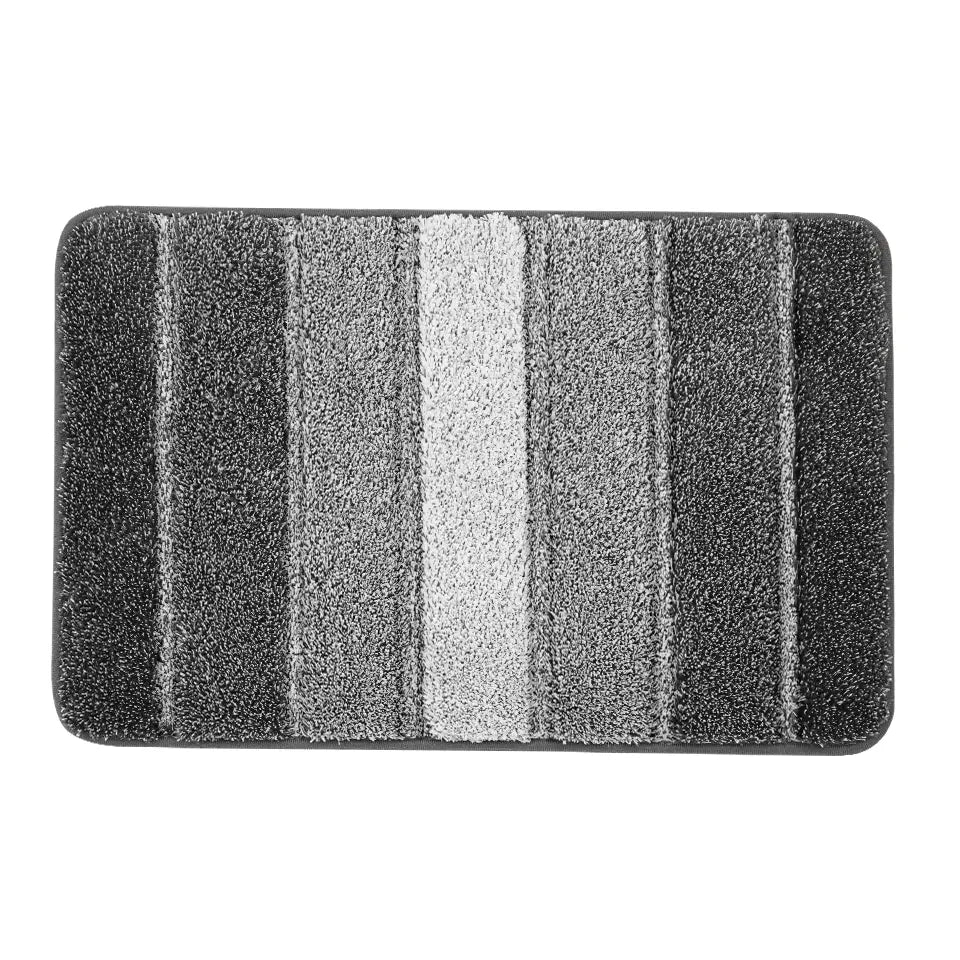 20x30 Dark Grey Pattern of Ombre Square Bathroom Rug