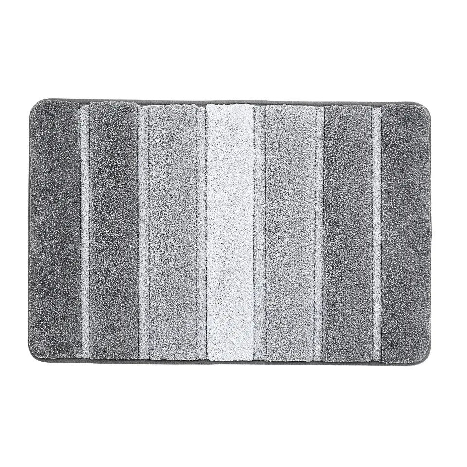 20x30 Grey Pattern of Ombre Square Bathroom Rug