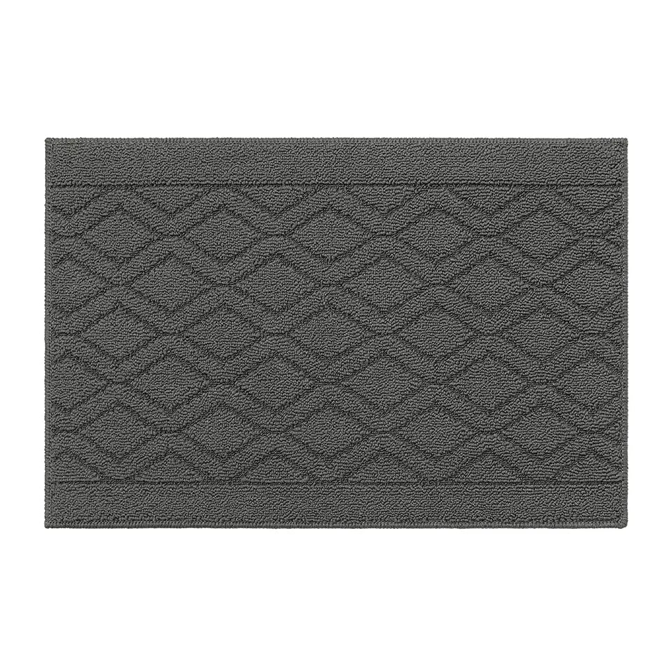 20x30 Grey Wave Geometric Kitchen Mat