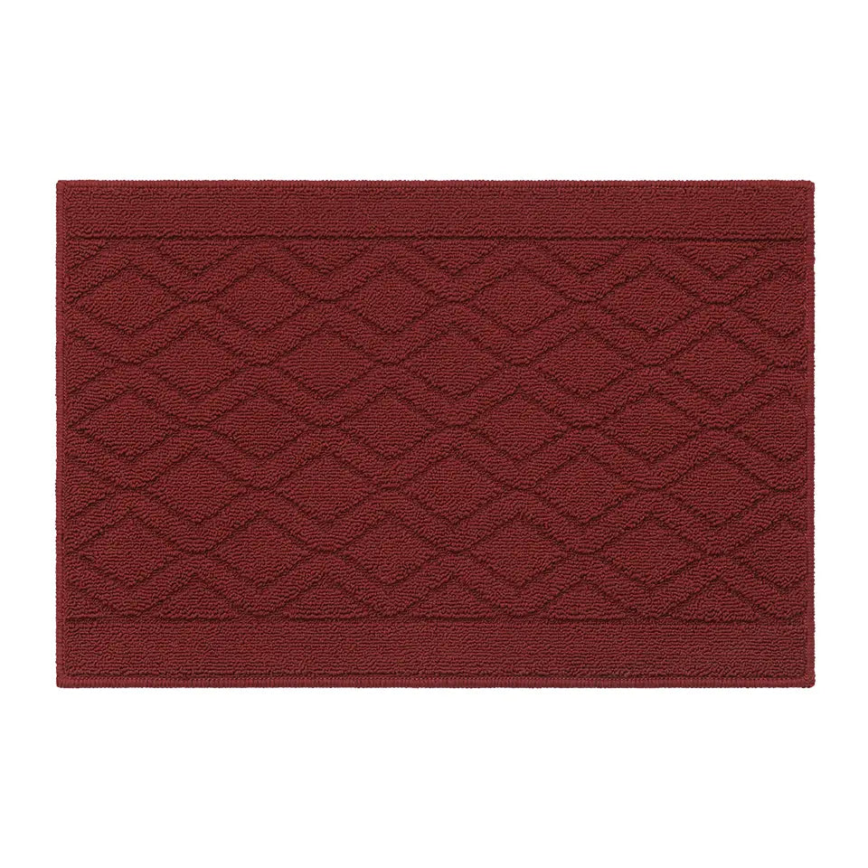20x30 Red Wave Geometric Kitchen Mat