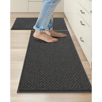 20x32 20x48 Dark Grey Chevron Kitchen Rugs