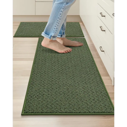 20x32 20x48 Green Chevron Kitchen Rugs