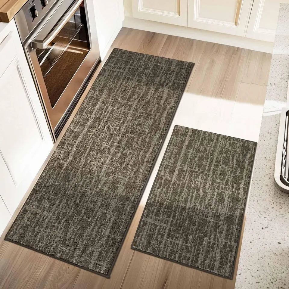 20x32 20x48 Light Brown Abstract Kitchen Rugs