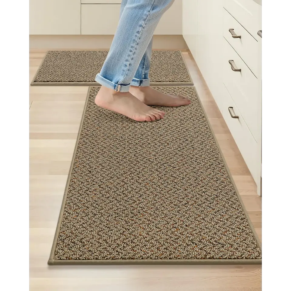 20x32 20x48 Taupe Chevron Kitchen Rugs