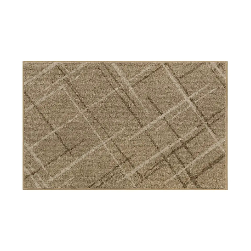 20x32 Beige Pattern of Abstract Buffalo Plaid Doormat