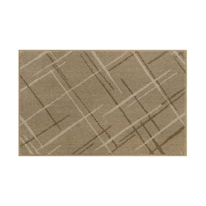 20x32 Beige Pattern of Abstract Buffalo Plaid Doormat