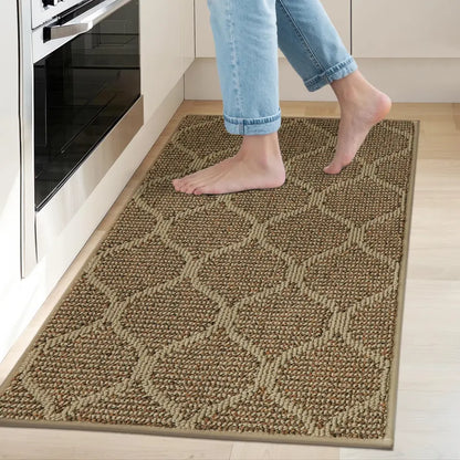 20x32 Beige Plain Trellis Kitchen Floor Mats