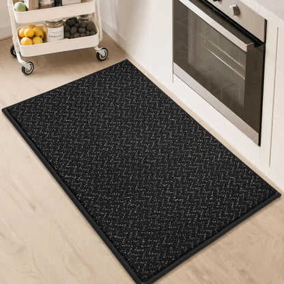 20x32 Black Chevron Kitchen Rugs