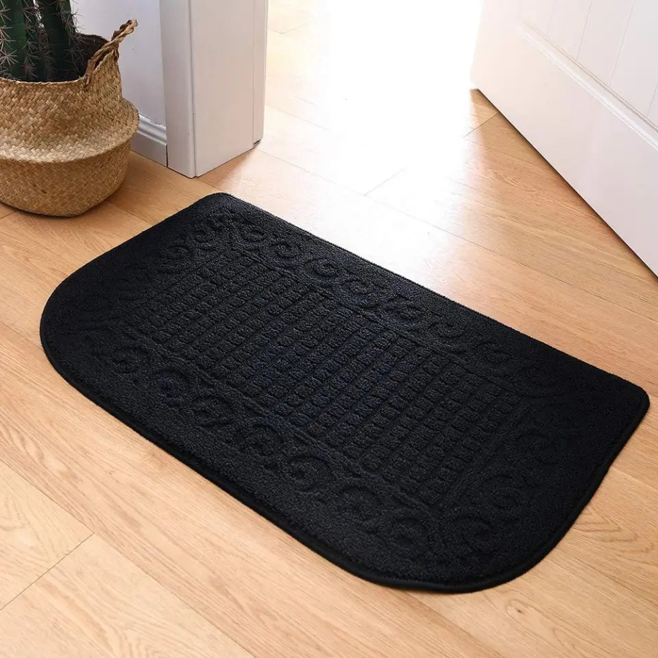 20x32 Black D Shaped Small Kitchen Rugs