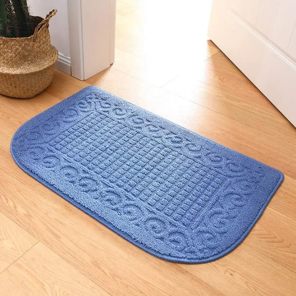 20x32 Blue D Shaped Small Kitchen Rugs