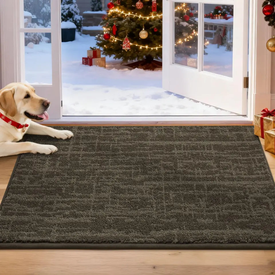 20x32 Brown Abstract Carpet Front Door