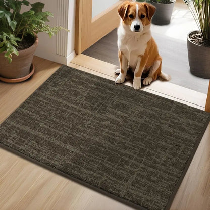 20x32 Brown Abstract Carpet Front Door