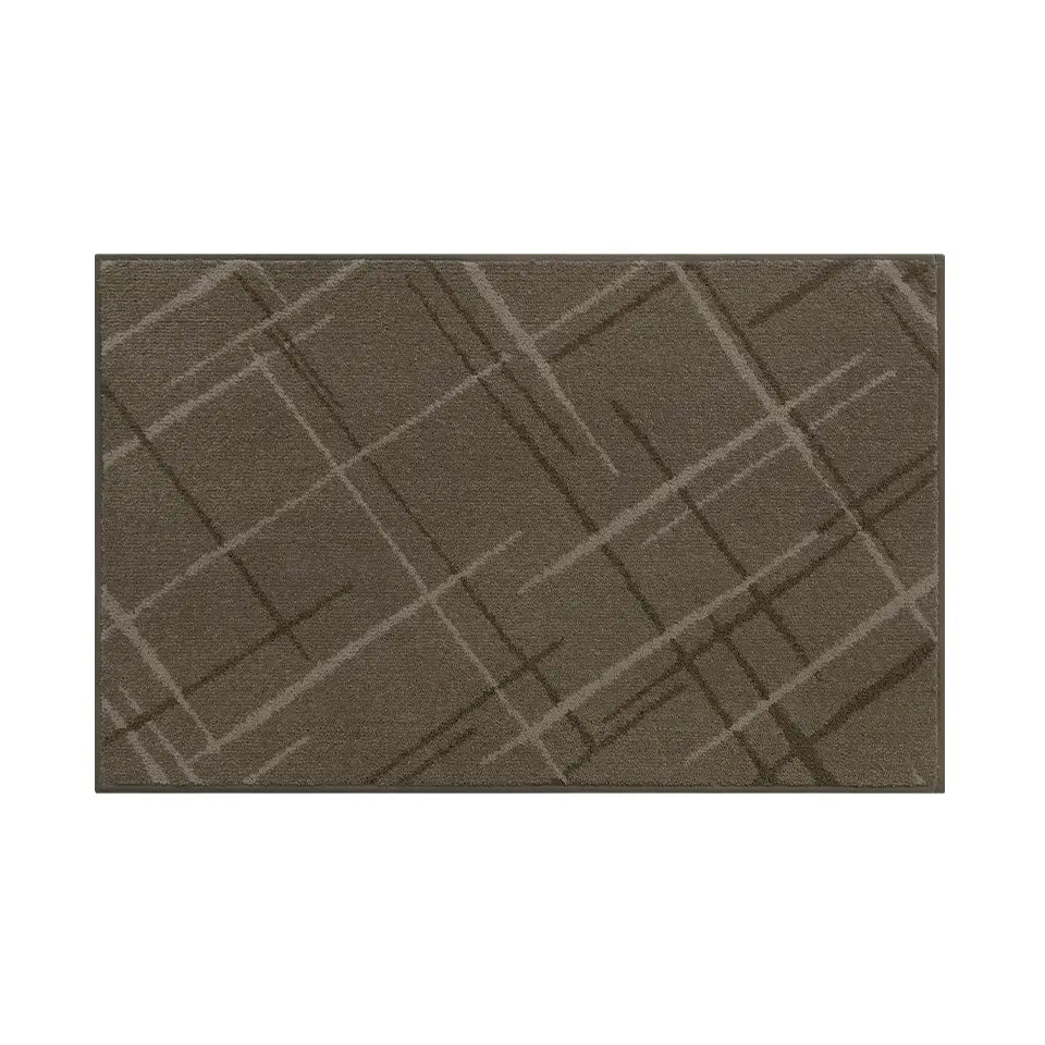 20x32 Brown Pattern of Abstract Buffalo Plaid Doormat