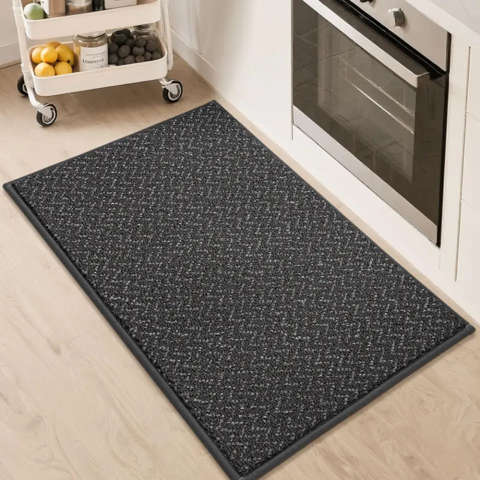 20x32 Dark Grey Chevron Kitchen Rugs