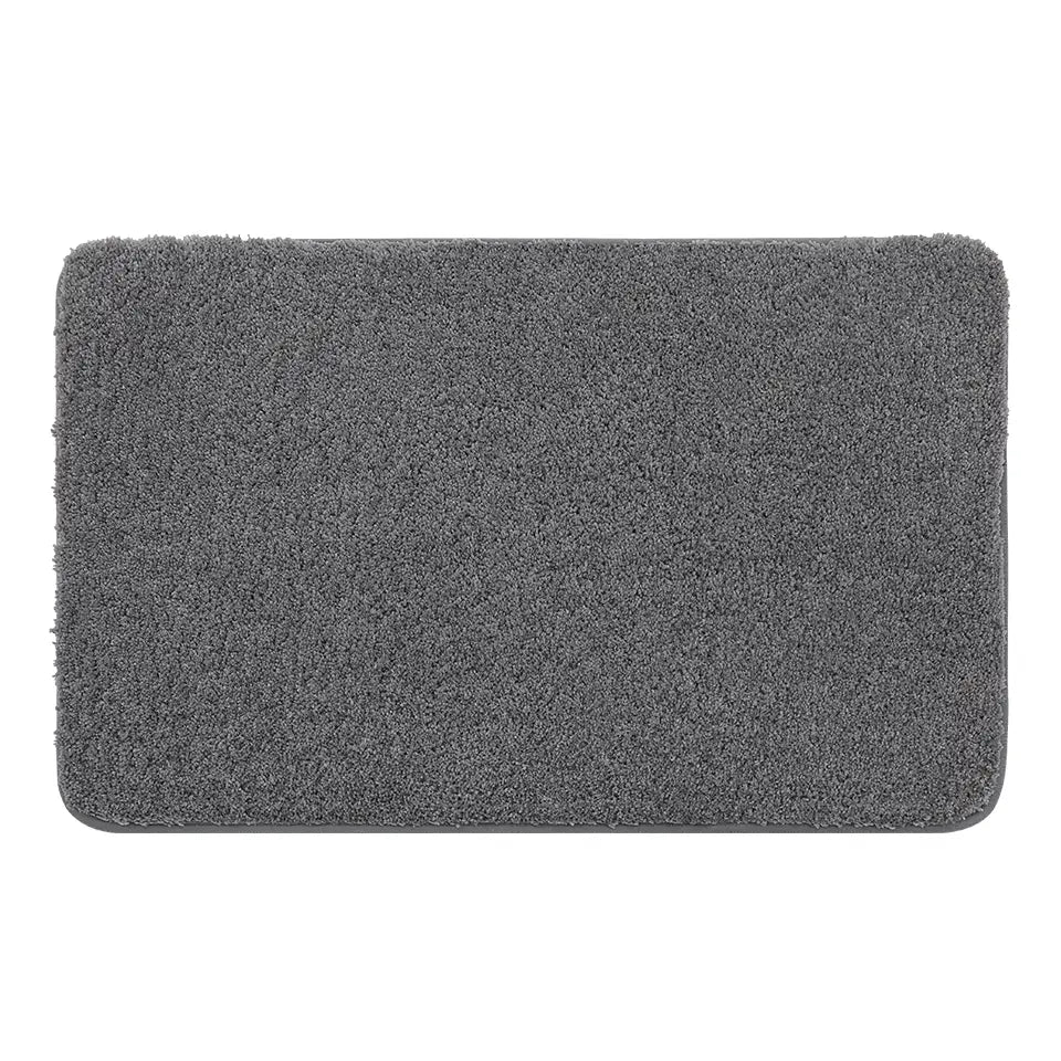 20x32 Dark Grey Pattern of Plain Color Luxury Bath Rugs
