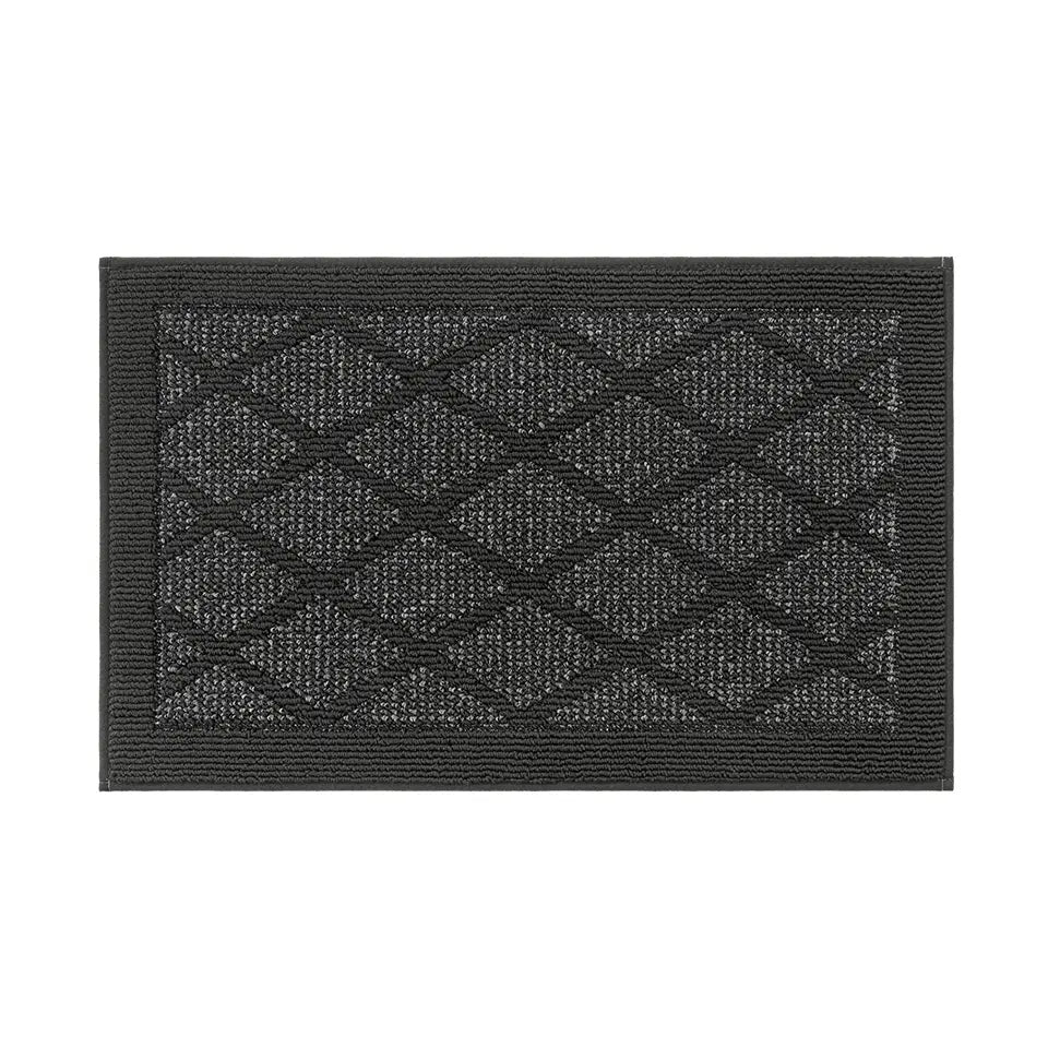 20x32 Dark Grey Pattern of Plain Diamond Door Mats