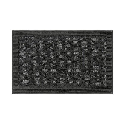 20x32 Dark Grey Pattern of Plain Diamond Door Mats