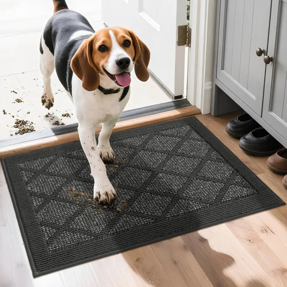 20x32 Dark Grey Plain Diamond Door Mats
