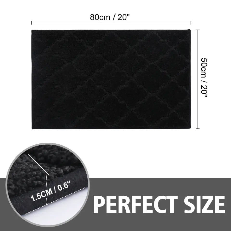 20x32 Dimensions of Large Black Trellis Door Rug Indoor