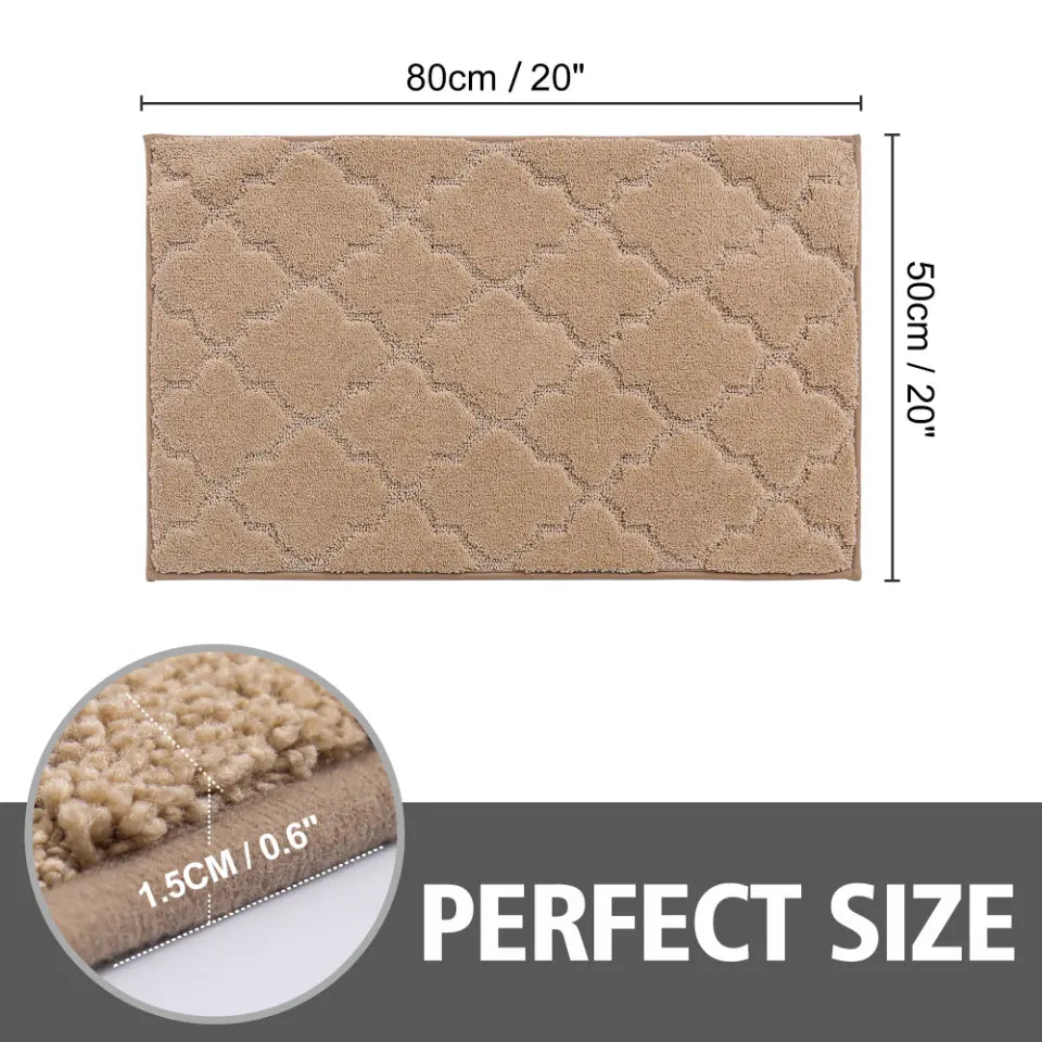 20x32 Dimensions of Small Beige Trellis Door Rug Indoor