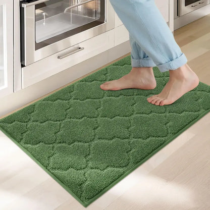20x32 Green Trellis Scatter Rugs for Kitchen