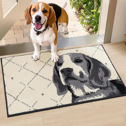 20x32 Grey Dog Welcome Mats