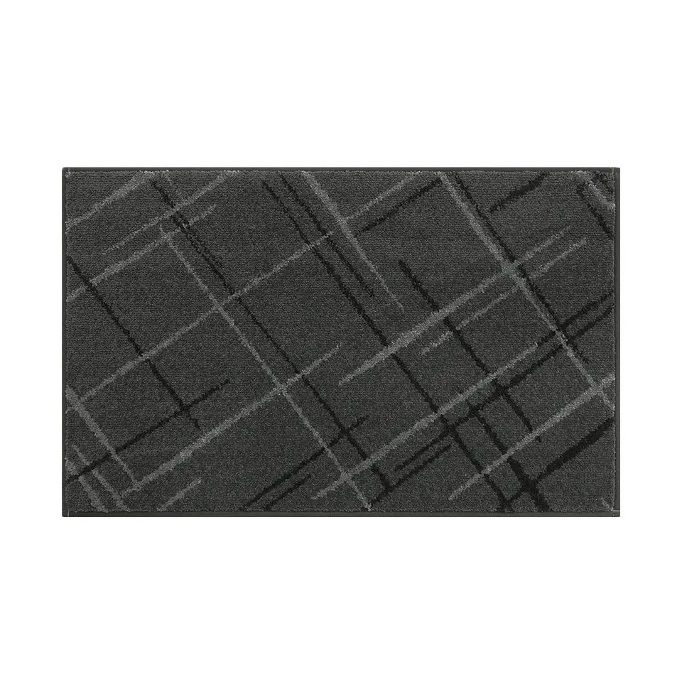 20x32 Grey Pattern of Abstract Buffalo Plaid Doormat