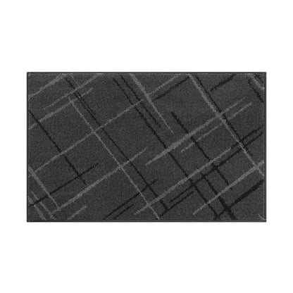 20x32 Grey Pattern of Abstract Buffalo Plaid Doormat