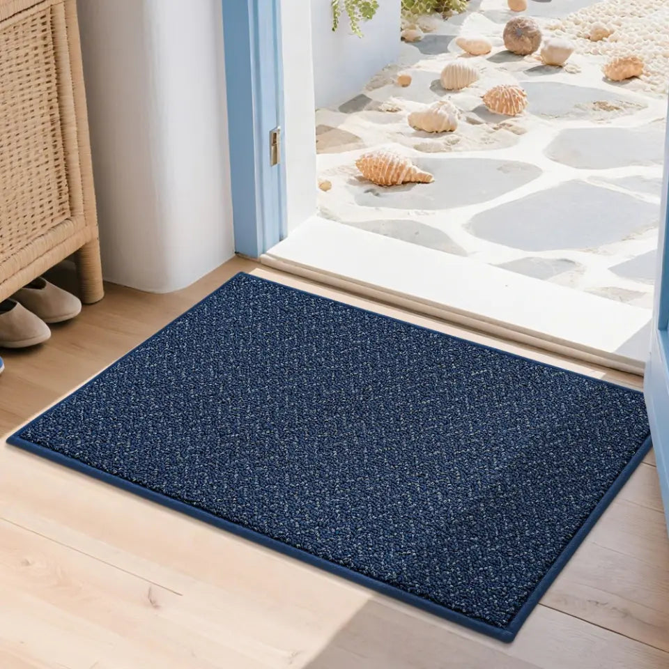 20x32 Navy Blue Chevron Door Mats