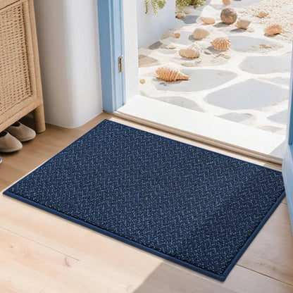 20x32 Navy Blue Chevron Door Mats