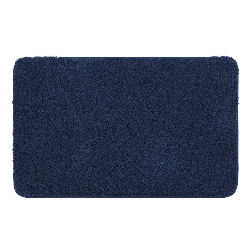 20x32 Navy Blue Pattern of Plain Color Luxury Bath Rugs