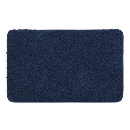 20x32 Navy Blue Pattern of Plain Color Luxury Bath Rugs