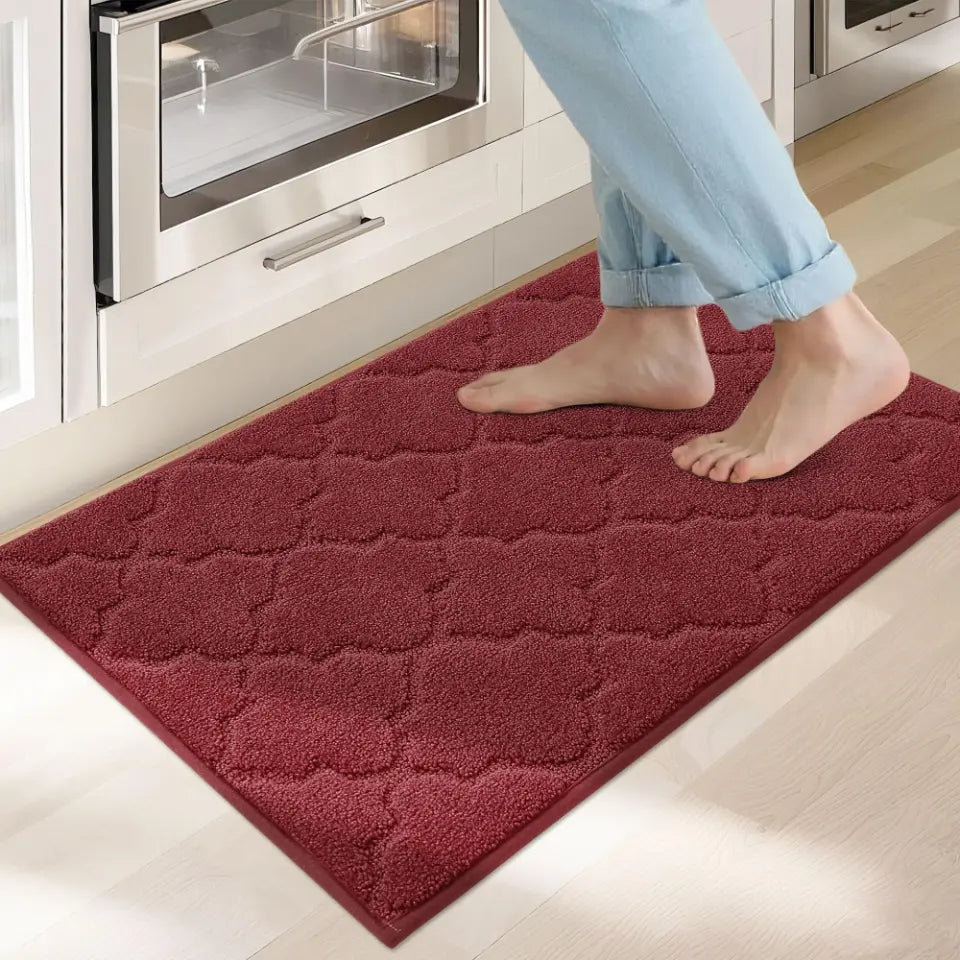 20x32 Red Trellis Scatter Rugs for Kitchen