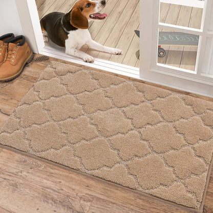 20x32 Small Beige Trellis Door Rug Indoor