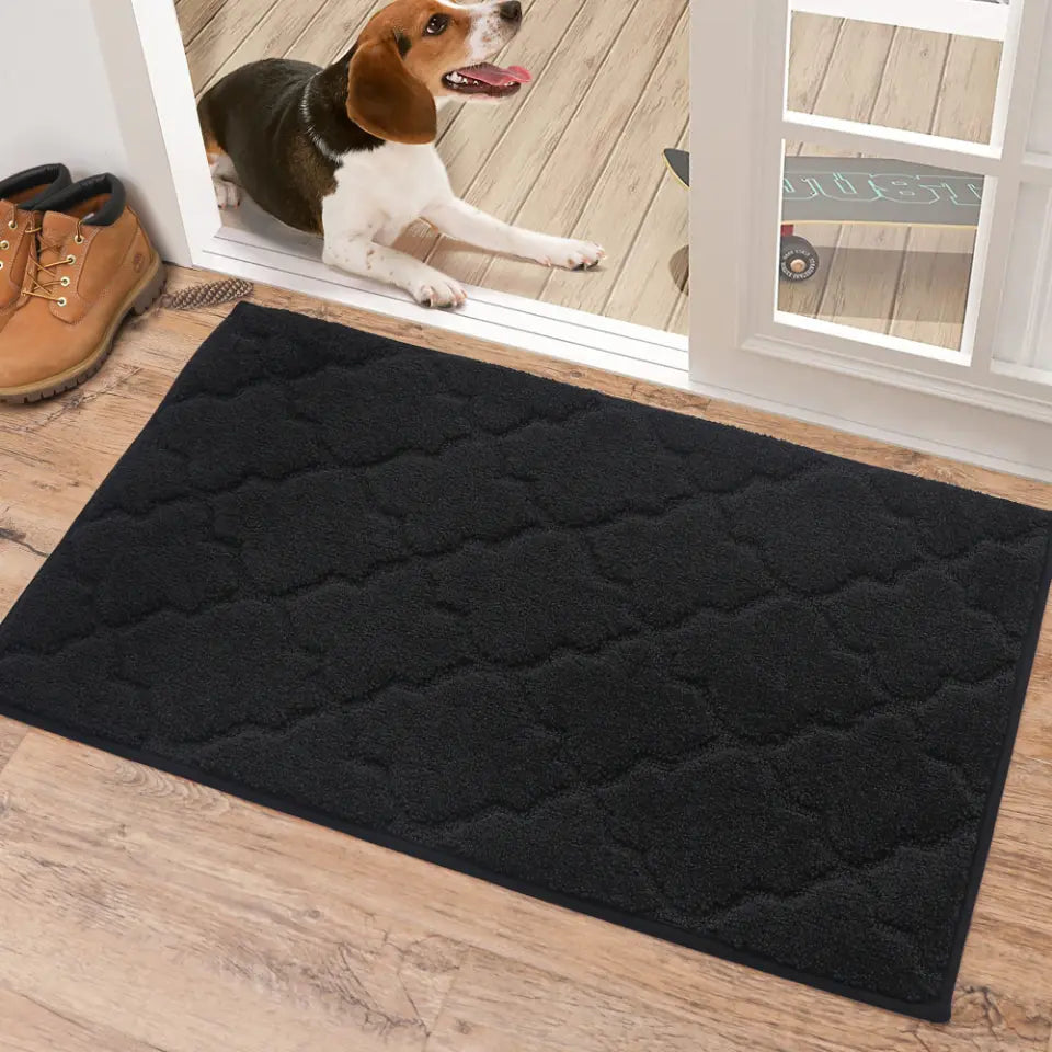 20x32 Small Black Trellis Door Rug Indoor