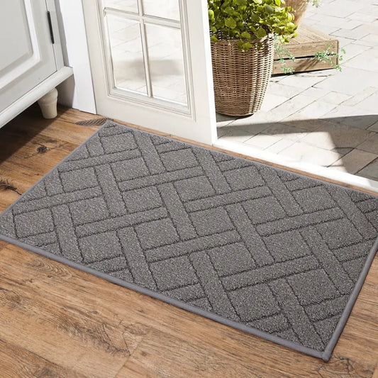 20x32 Small Grey Classic Pattern Mud Door Mat
