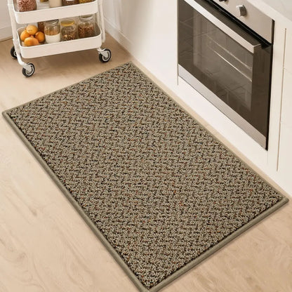 20x32 Taupe Chevron Kitchen Rugs