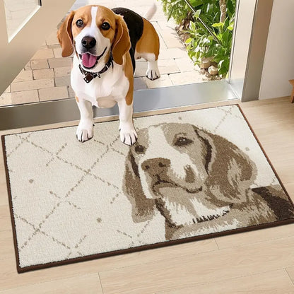 20x32 Taupe Dog Welcome Mats