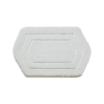 20x32 White Oval Fluffy Bath Rug