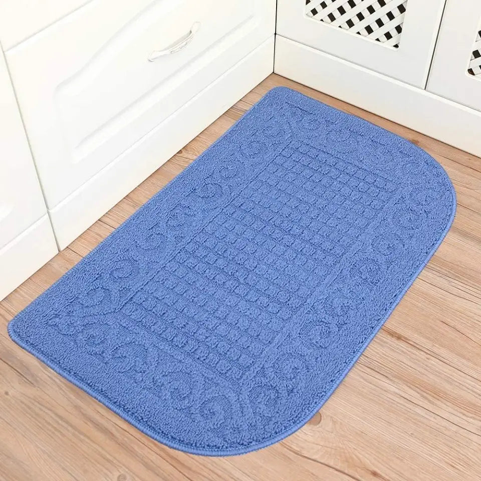 20x39 Blue D Shaped Small Kitchen Rugs