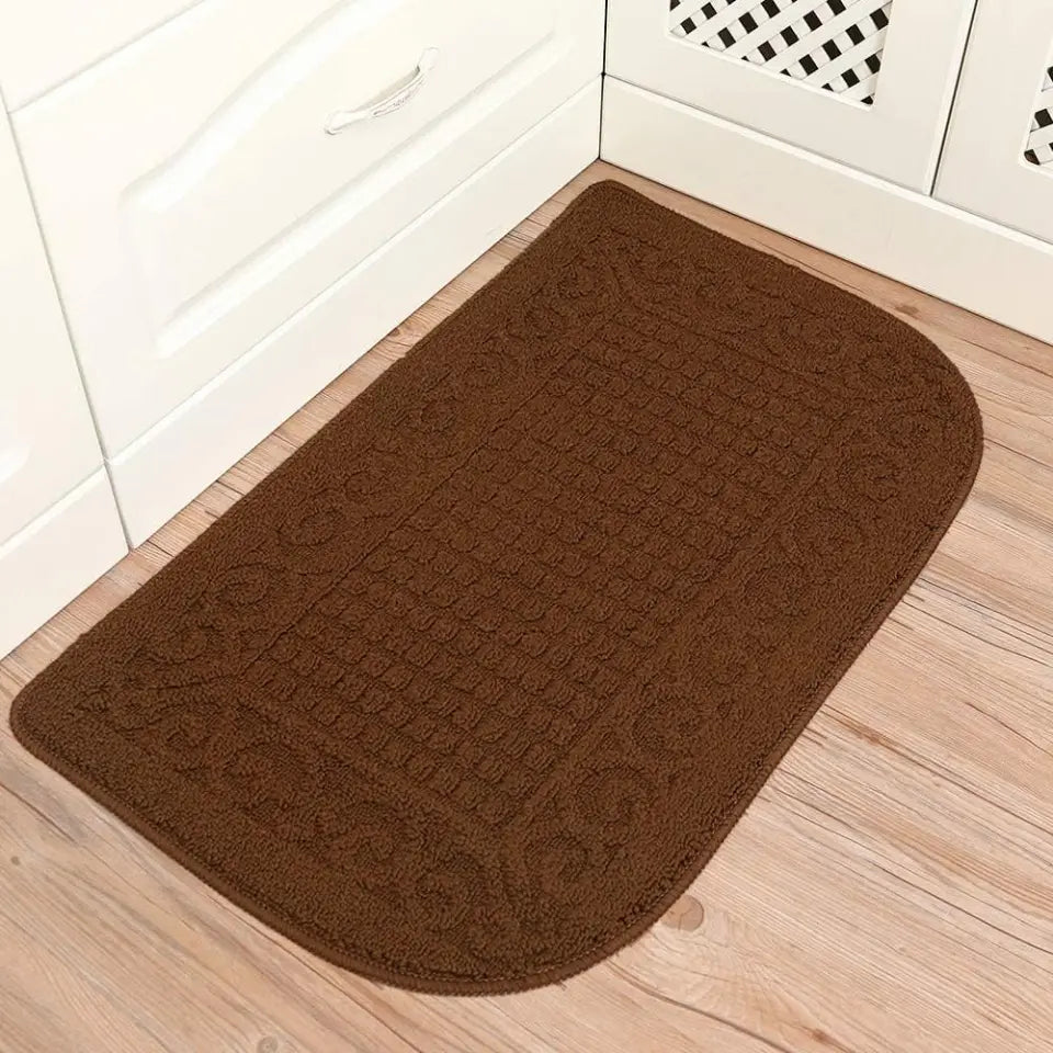 20x39 Brown D Shaped Small Kitchen Rugs