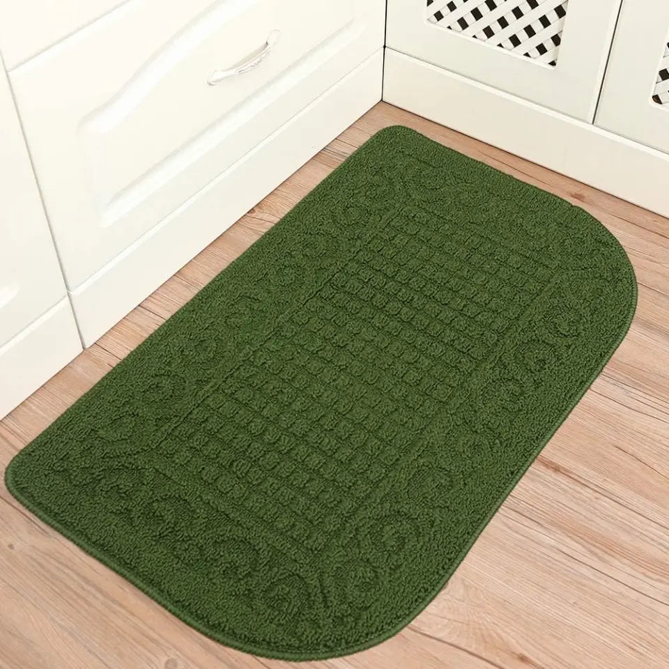 20x39 Green D Shaped Small Kitchen Rugs